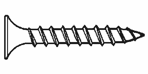 #6 x 1 1/4" Deck Screws, Square Drive Bugle Head, Phosphate, Hardened, Qty 100