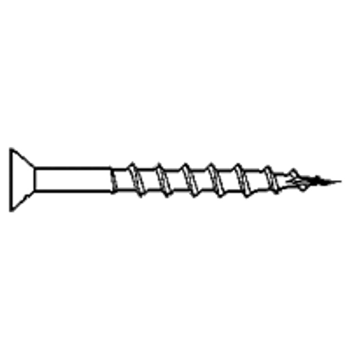 #8 x 1 5/8" Woodex Screw, Plated, Flat Head Square Drive, ACQ Compatible, Plated, Qty 100
