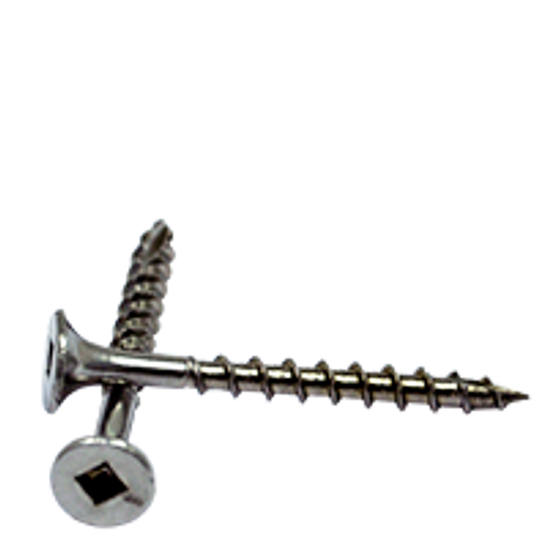 #10-8 X 4"/2-3/4" STAINLESS 18-8 SQUARE BUGLE HEAD DECK SCREW (DRYWALL SCREW), TYPE 17, Qty 100