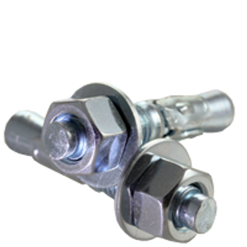 3/8"-16 x 2 3/4" Commercial Wedge Anchors, Zinc Cr+3, Qty 100