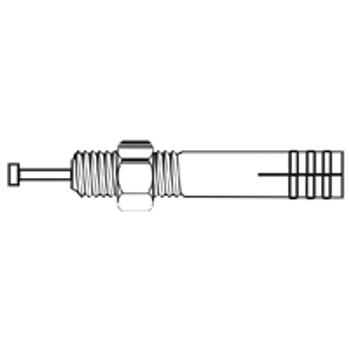3/8"-16x3 1/2" PIN DRIVE EXPANSION ANCHOR Zinc YellowCR+6, Qty 100