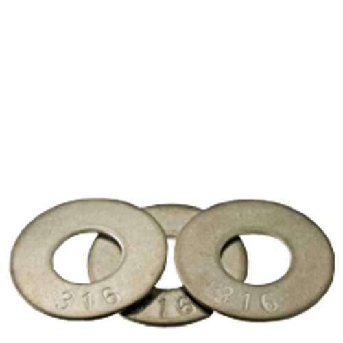 3/8" x 7/8" x 0.05 Commercial Flat Washers, 316 Stainless Steel, Qty 100