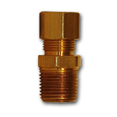 Mid-America Fittings 268X6X6 Adapter, 3/8 in Compression x 3/8 in MIP, Brass