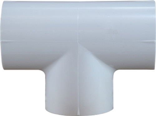 Midland Metal 55714 Reducing Tee, 1 in Slip x 1 in Slip x 1/2 in Slip, PVC, White, SCH 40 Schedule