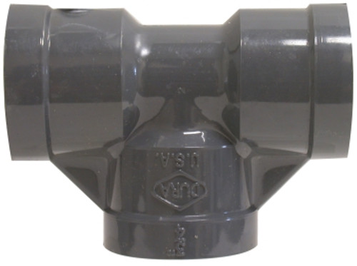 Midland Metal 805012 Pipe Tee, 1-1/4 in FIP x 1-1/4 in FIP x 1-1/4 in FIP, PVC, Gray, SCH 80 Schedule
