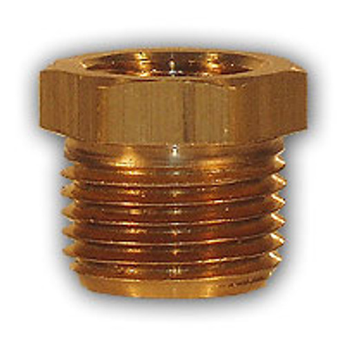 Mid-America Fittings LF110-84 Hex Bushing, 1/2 in MPT x 1/4 in FPT, 0.81 in, Brass
