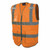 PIONEER 6958U ORANGE MULTI POCKET VEST V1023850U-M