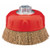 Alfa Tools WB67168G 2 3/8 Crimped Cup Brush Brass Coated With Guard