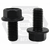 1/2"-13 x 2 1/2", Coarse, Grade 8 Indented Hex Flange Screw (Frame Bolt) Black Phosphate & Oil, Partially Threaded, Qty 175