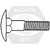 3/8"-16 x 1 5/8" A307 Grade A Step Bolts Full Threaded Zinc Cr+3, Fully Threaded, Qty 400