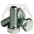 1 1/4"-7 x 9" Hex Bolts A307 Grade A, Coarse, Zinc Cr+3, Partially Threaded, Qty 12