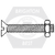 3/16"-24 x 6" Flat Head Slot Stove Bolt With M/S Nut, Zinc Cr+3, Qty 100