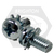 M3.5-0.60 x 8 mm External Tooth Lockwasher Pan Head Phillips Machine Screw Pan Head Phillips Sems Zinc Cr+3, Qty 10000
