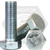 1"-8 x 9 1/2" Hex Cap Screws, Grade 5, Coarse, Med. Carbon Zinc Cr+3, Partially Threaded, Qty 15