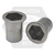 M10 - 1.5 ISO (0.70-3.80) Aluminum 5056 Hex Rivet Nut Plain (Metric), Qty 200