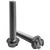 1/4"-20 x 1 1/4" Indent Hwh Slot Machine Screw Slotted Indent Hex Washer Head 18-8 Stainless Steel A2, Fully Threaded, Qty 100