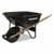 TRUE TEMPER STEEL MEDIUM DUTY WHEELBARROW 6 cu ft, 1 Pneumatic 2-Ply, Black