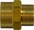 Midland Metal 28183L Light Pattern Reducing Coupling, 3/8 in FNPTF x 1/4 in FNPTF, 1 in, Brass