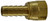 Midland Metal 32105C Crimp Style Flare Swivel, 3/8 in Barbed x 3/8 in SAE, Brass