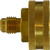 Midland Metal 30052 Straight Swivel Adapter, 1/4 in Male Flared x 3/4 in FGH, Brass