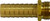 Midland Metal 30512 Straight Male End Hex Adapter, 3/4 in Garden Hose Barbed x 3/4 in MGH, Brass