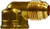Midland Metal 10333 90 deg Elbow, 1/4 in Male Flared x 1/2 in FNPTF, Brass