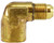 Midland Metal 28974 Elbow, 1/4 in Male 37 deg JIC x 1/4 in FIP, Brass