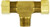 Midland Metal 18291B Barstock Branch Tee, 1/4 in Tube OD x 1/4 in Male NPTF x 1/8 in Male NPTF, Brass