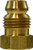Midland Metal 16010 Double Compression Sleeve Break-Away Nut, 1/4 in Threaded, Brass