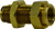 Midland Metal 20172 Bulkhead Union, 3/8 in Push-In Tube x 1/4 in FIP, Brass