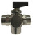 Midland Metal 466901 Mini Ball Valve, 1/4 in Nominal, FIP, 3-Way -Port/Way, 250 psi Pressure, Brass Body