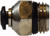Midland Metal 20633N Straight Adapter, 6 mm Push-In x 1/4 in MIP, Brass, Nickel-Plated