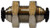 Midland Metal 20731N Bulkhead Straight Union Connector, 3 mm Push-In x 3 mm Push-In, Brass, Nickel-Plated