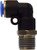 Midland Metal 20518C 90 deg Swivel Male Elbow, 1/4 in Push-In x 1/2 in MNPT, Composite