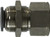 Midland Metal 20172C Bulkhead Connector, 3/8 in Push-In x 1/4 in FIP, Composite