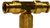 Midland Metal 770404 Branch Tee, 1/4 in Push-In Tube x 1/4 in Push-In Tube x 1/4 in FPT, Brass