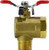 Midland Metal 947112 90 deg Right Angle Ball Valve, 3/8 in Nominal, FPT x MPT, 250 psi Pressure
