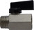 Midland Metal 46932S Mini Ball Valve, 3/8 in Nominal, FPT x MPT, 450 psi Pressure, 32 to 176 deg F