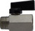 Midland Metal 46933S Mini Ball Valve, 1/2 in Nominal, FPT x MPT, 450 psi Pressure, 32 to 176 deg F