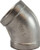 Midland Metal 63187 45 deg Elbow, 1-1/2 in FNPT x 1-1/2 in FNPT, Stainless Steel, 150 lb