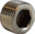 Midland Metal 63760 Barstock Hex Socket Countersunk Plug, 1/8 in MPT, Stainless Steel, 150 lb