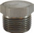 Midland Metal 63662 Solid Hex Head Plug, 3/8 in MPT, Stainless Steel, 150 lb