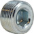 Midland Metal 66765 Hex Socket Countersunk Plug, 3/4 in MNPT, Steel, Zinc-Plated, 150 lb