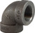Midland Metal 69102 90 deg Elbow, 3/8 in FPT x 3/8 in FPT, Iron, Black, XH Schedule, 300 lb