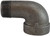 Midland Metal 69166 90 deg Street Elbow, 1-1/4 in MPT x 1-1/4 in FPT, Iron, Black, XH Schedule, 300 lb