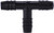 Tee Barbed on all sides (single barb) 3/16 BLACK POLY SINGLE BARB TEE - 33418B
