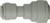 Midland Metal 20756P Reducing Union, 3/8 in Push-In Tube x 5/16 in Push-In Tube, Plastic