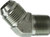 Midland Metal 25032016 45 deg Straight Elbow, 1-1/4 in 37 deg JIC Male Flared x 1 in MPT, Steel