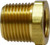 Midland Metal 28101 Reducing Hex Bushing, 1/8 in MPT x 1/16 in FPT, 0.45 in, Brass