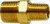 Midland Metal 28218 Reducing Hex Nipple, 1/8 in MNPTF x 1/16 in MNPTF, 1 in, Brass